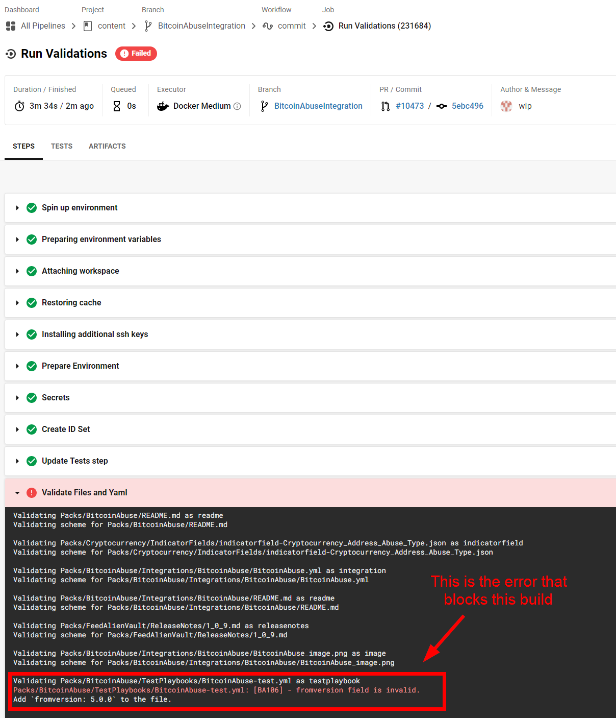CircleCI Error