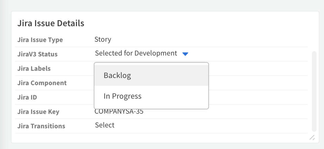 Show Jira statuses