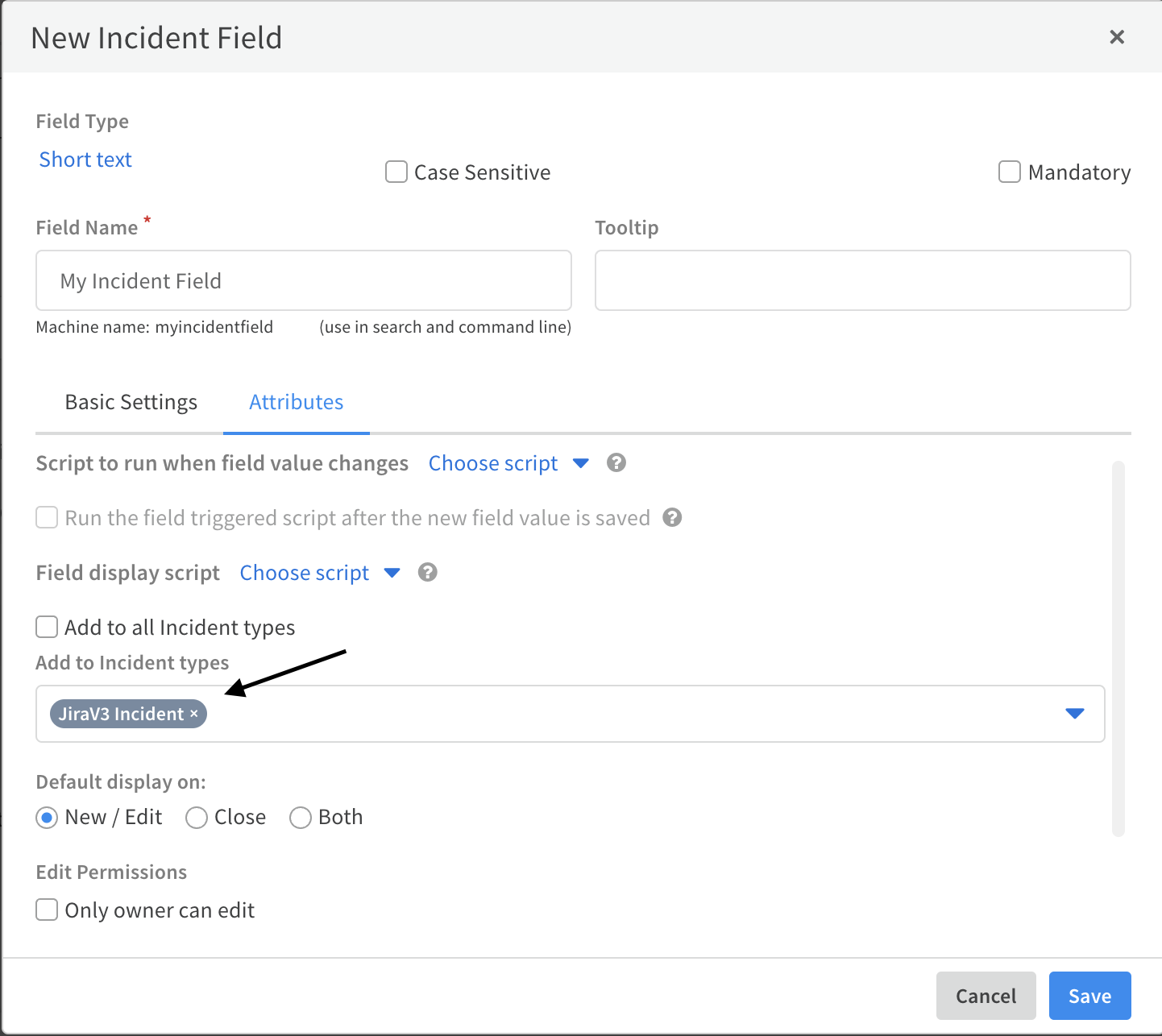 New incident field